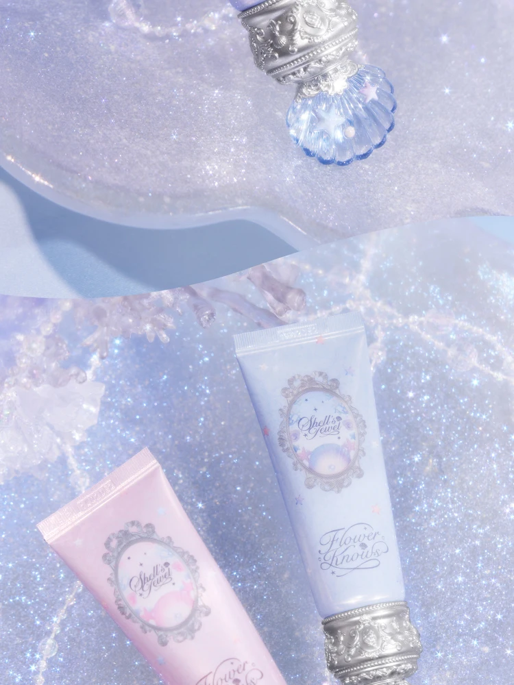 Makeup Flower Knows Shell Pearl Collection Primer Coloring Makeup Base Face Milk Brightening and Holding Make Up Concealer