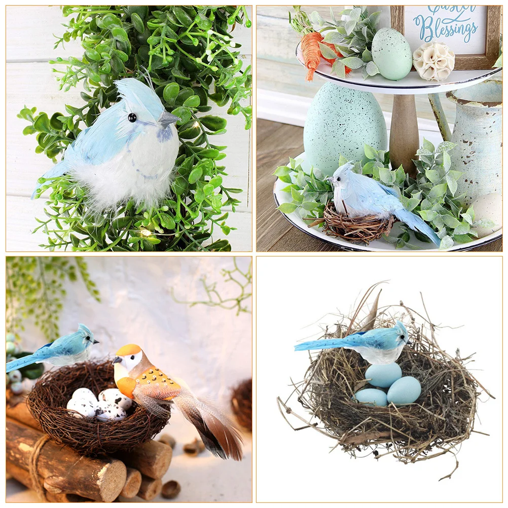 

6Pcs Lifelike Bird Decorations Realistic Simulation Birds for Garden Yard Christmas Tree Creatively Enhance Yard and Tabletop