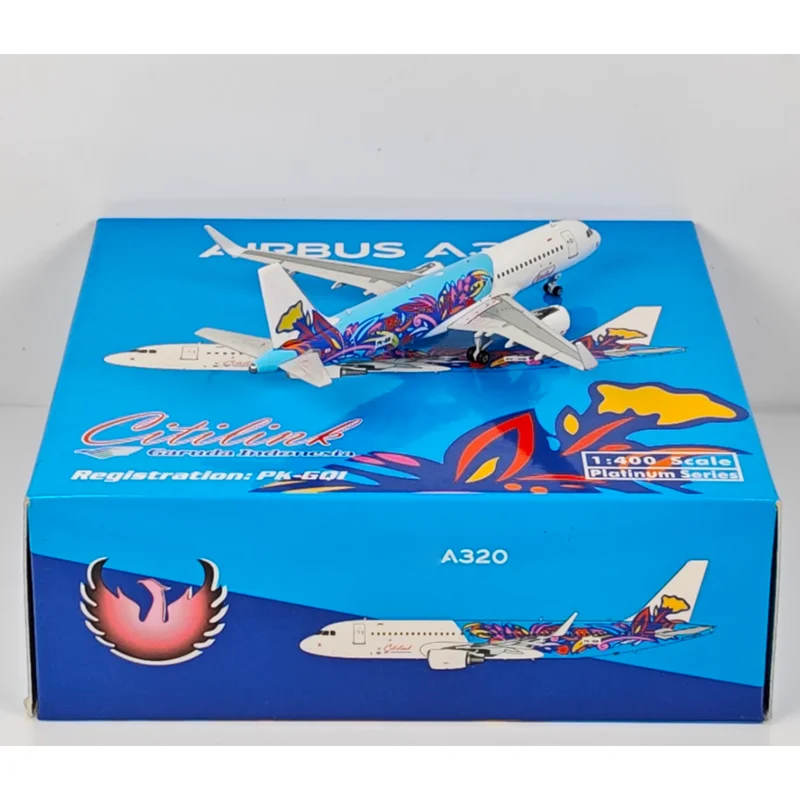 فينيكس 1/400 مقياس اندونيسيا Liancheng الهواء A320 PK-GQI دييكاست سبيكة نموذج طائرة جمع زخرفة الزخرفية