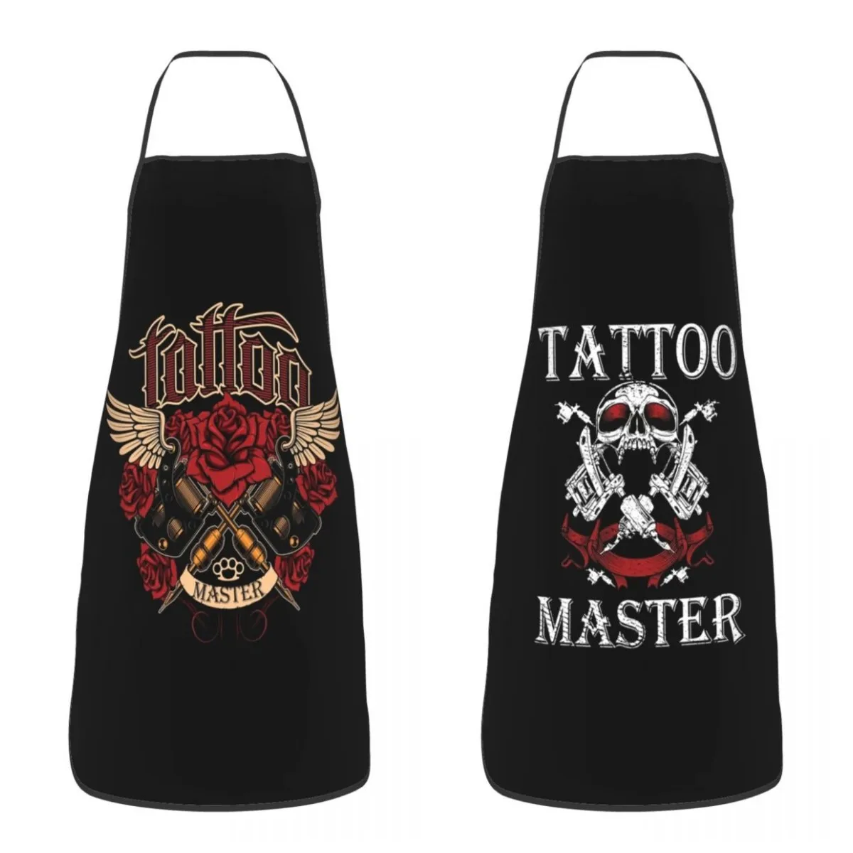 Funny Tattoo Master Apron for Women Men Unisex Bib Tattooists Artist Gift Kitchen Cooking Tablier Cuisine Chef Gardening