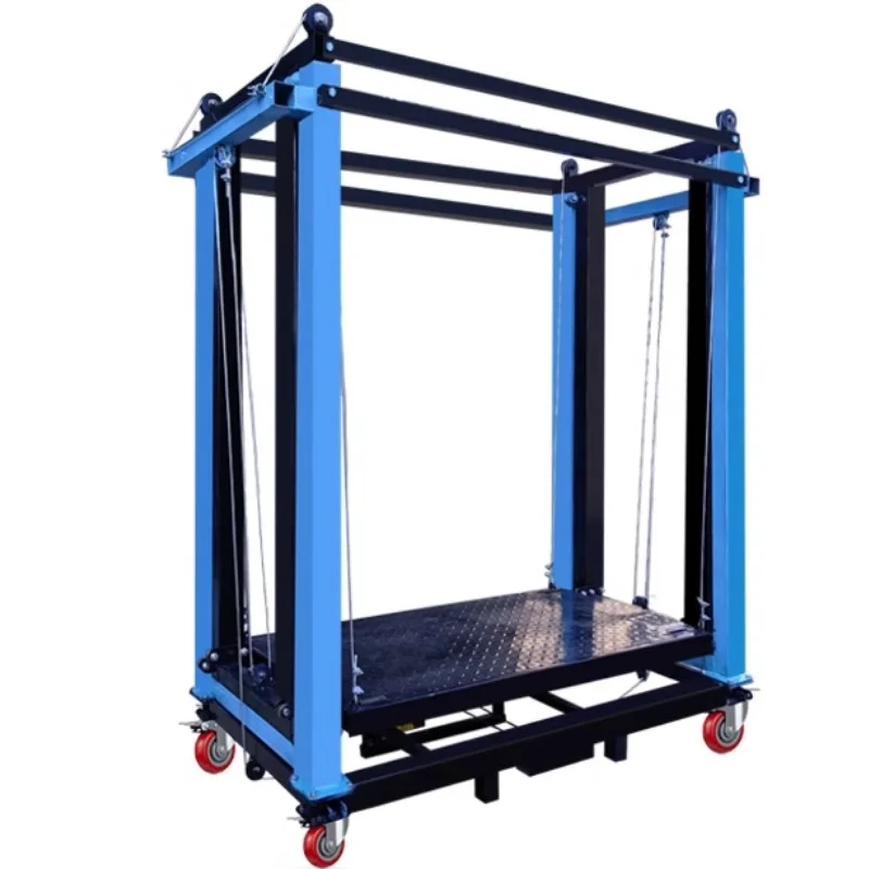سقالات رفع كهربائية قابلة للطي منصة رفع أوتوماتيكية متنقلة موقع المصنع