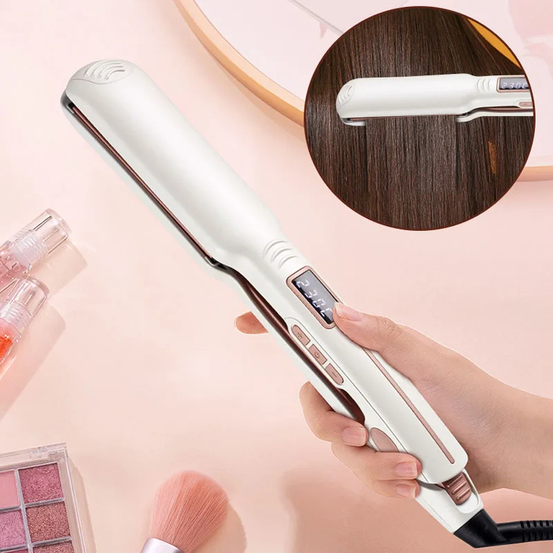 Professionelle Glätteisen Salon Styling Breite Platten Haarglätter Infrarot Haarpflege Für Trocken Und Nass Keramik Beschichtet