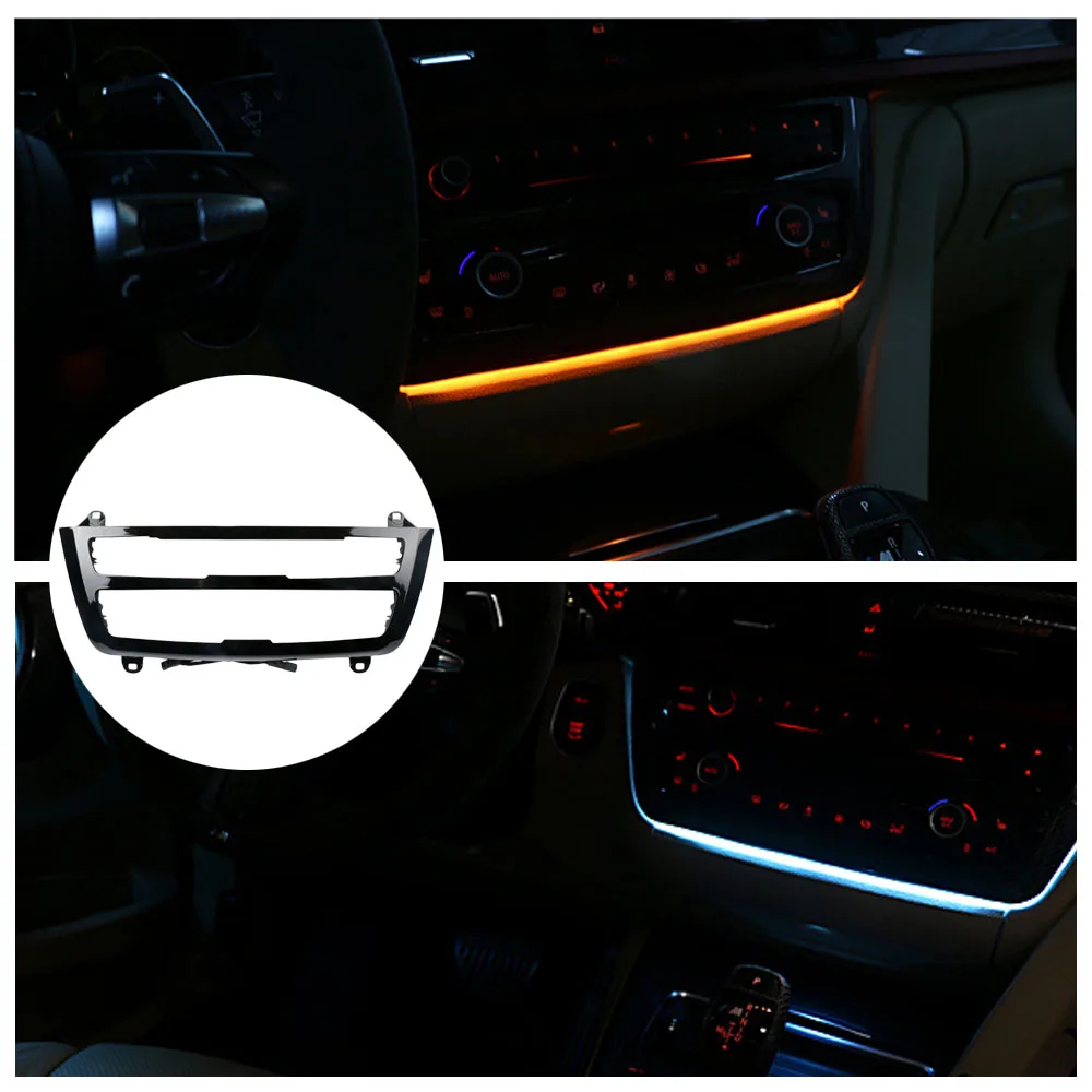 2 Color Center Console AC Panel Ambient Light Radio Trim LED Dashboard Light Atmosphere Lamp for  3 4 Series 3GT F30 F36 M3 M4