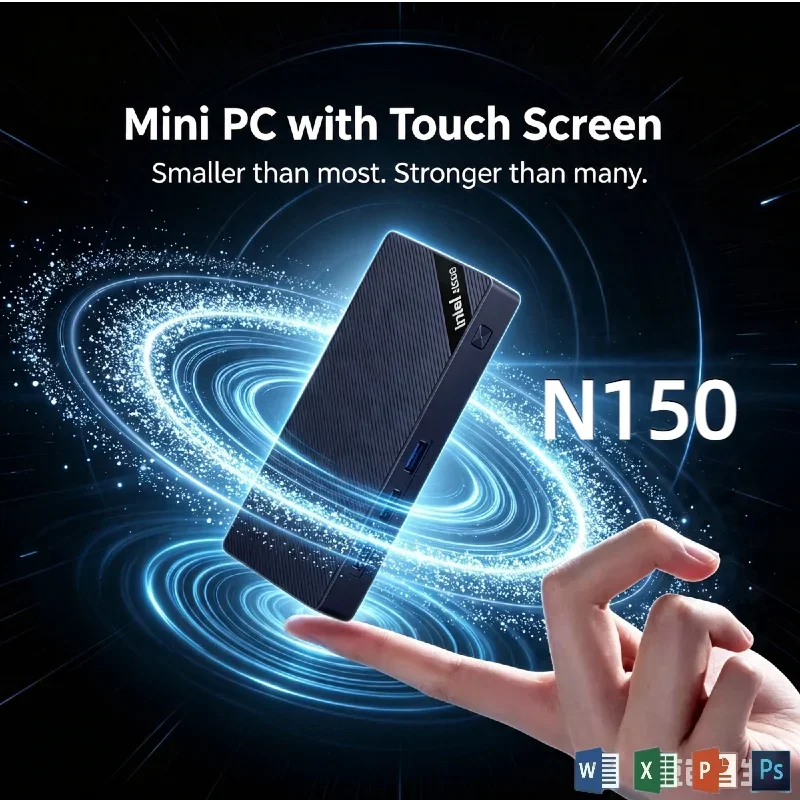 Stick PC 13th Gen Intel N150 Solid Mini PC Type-C HD Output 12G LPDDR5 1TB SSD WiFi6 BT5.2 For Home Office