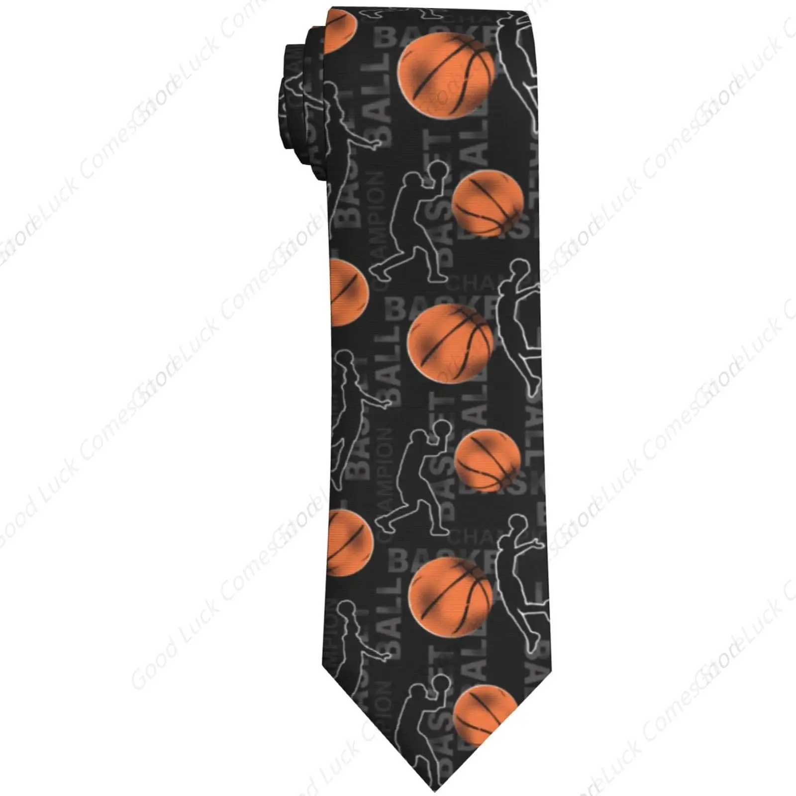 Orange Basketball Player Sport Men'S Novelty Tie Necktie Neckties For Mens Wedding Party Work Casual Holiday Party Gifts