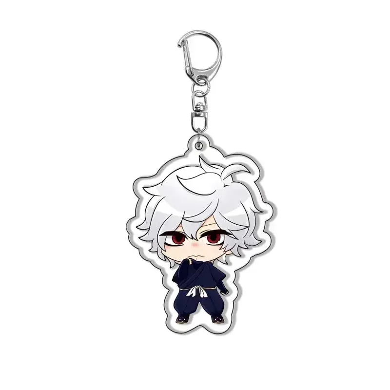 Anime Figure Yuzuriha Nurugai Aza Chobei Akagine Key Ring HD Pattern Acrylic Key Chain Model Plate Backpack Anime Peripherals