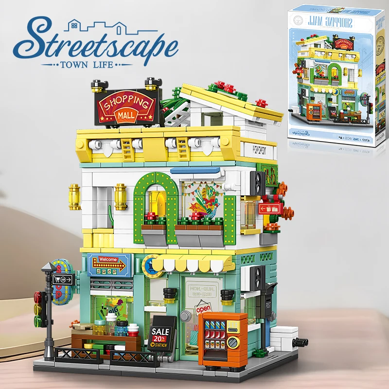 

House Building Blocks Model Bricks Creative Romantic Home Decoration Architectural Assembly Miniature Puzzle Kids Toys Gifts