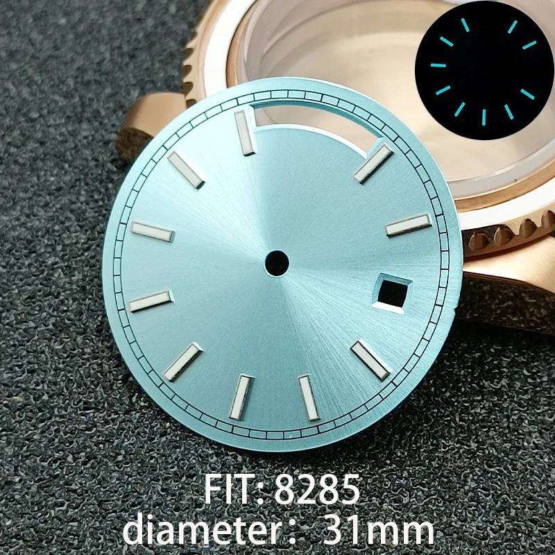 31MM DIAMETER SINGLE DATE STERILE WATCH DIAL MODIFIED DIAL FOR 8285 MOVEMENT ACCESSORIES WATCH PARTS WATCH PARTS