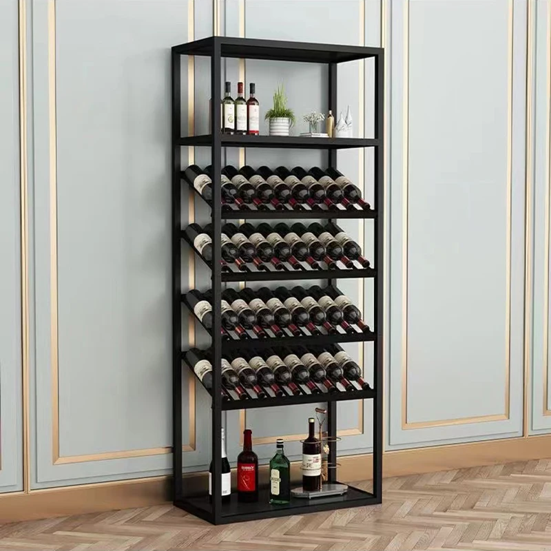 

Hanging Bar Cabinet Buffet Bottle Cocktail Inverted Wine Cabinets Wall Mounted Metal Unique Stojak Na Wino Kitchen Furniture