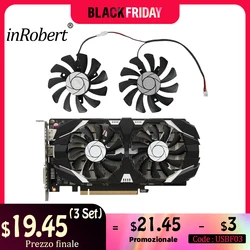 Ekran kartı Fan değiştirme için MSI GTX 1050 1050 Ti 2GT OC 75MM HA8010H12F-Z GTX1050Ti grafik kartı soğutma fanı