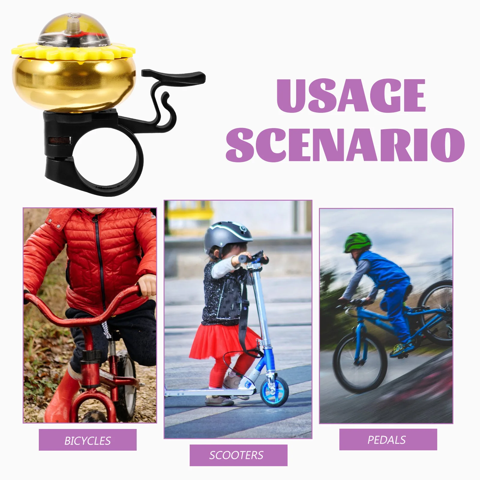 Duurzame aluminium fietsbel Cartoon ontwerp Praktische handige multifunctionele fietsbel voor volwassen fietsen Fietsaccessoires