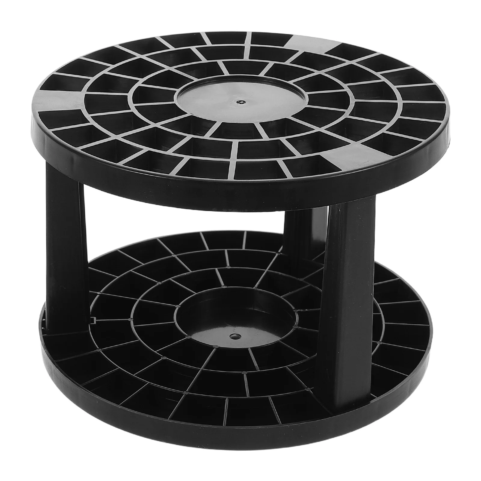 

3Pcs Round Brush Holder Plastic Makeup Pencil Pen Organizer Storage Rack Desk Stand Black Makeup Brush Storage Rack