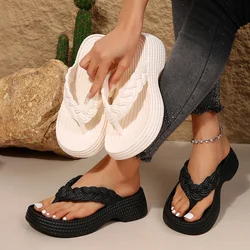 Women Slippers Platform Wedges Flip Flops Summer Casual Cozy Slides Designer Beach Dress Sandals 2024 Fashion Sport Women Shoes