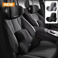 Car Memory Foam Neck Pillow Protection Relieve Stress Lumbar Backrest Cushion Lumbar Cushion Breathable Car Headrest Cushion