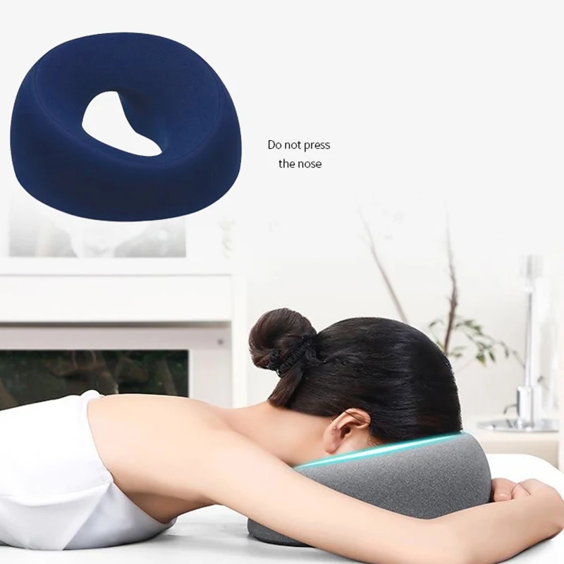 Ergonomics Lying Down Pillow Memory Foam Breathable Head Rest Support Pillow Body Massage Face Rest Pillow For Beauty Salon