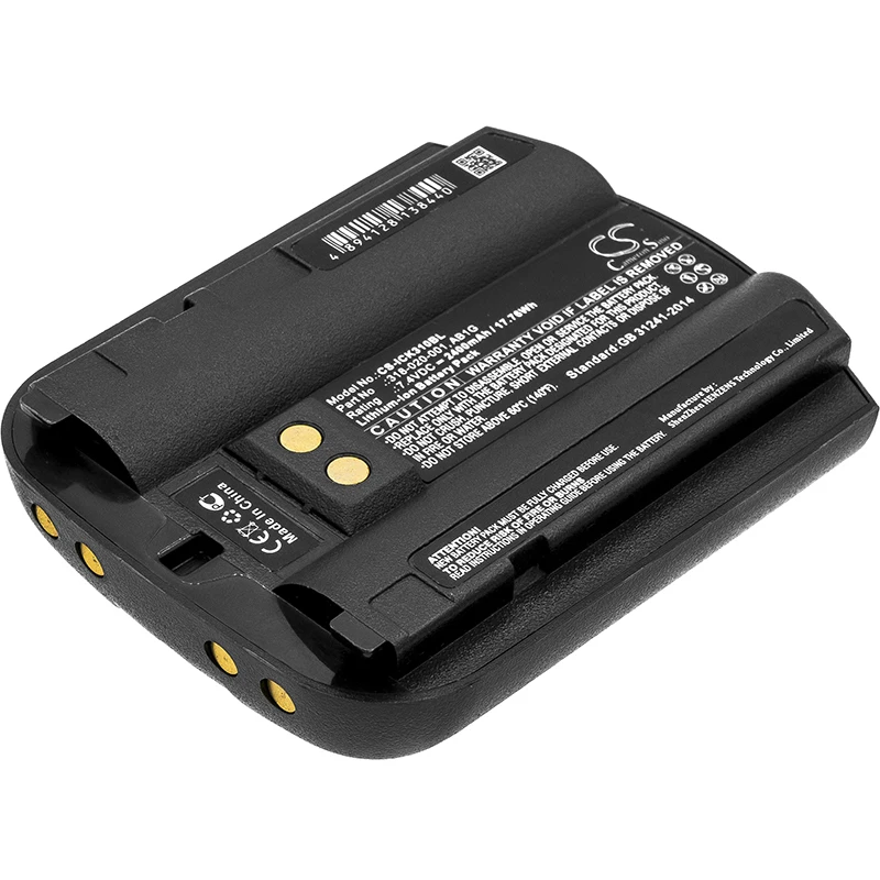 7.4V 2400mAh/3400mAh Barcode Scanner Battery 318-020-001 AB1G for Intermec CK30 CK31 CK32