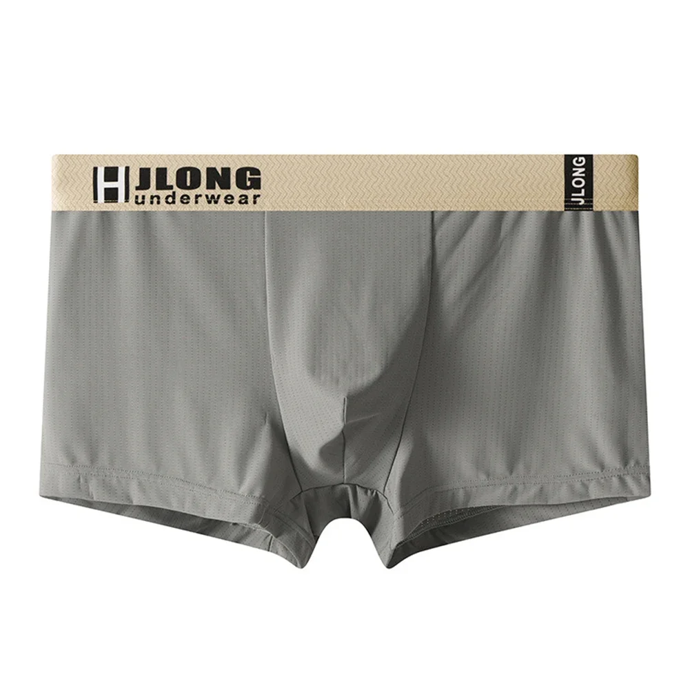 Men's Sexy Mid-Rise Solid Color Underwear Briefs - Thin Elastic Ice Silk Material, Breathable & Skin-Friendly For All-Day Comfor