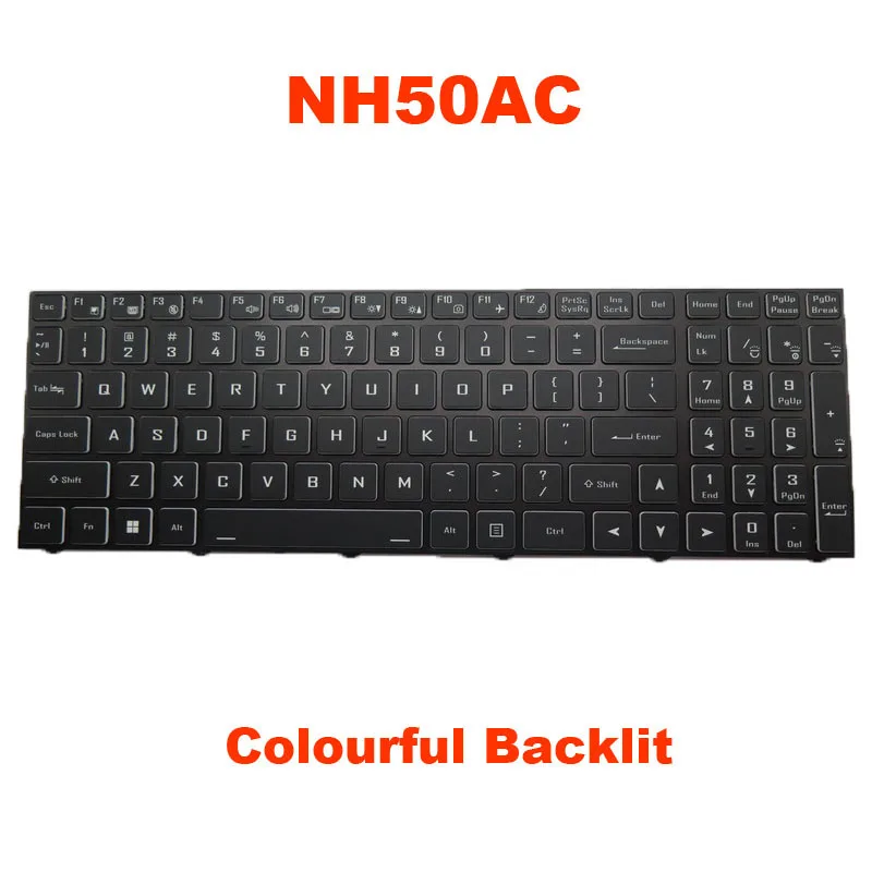 

LED PER KEY Backlit US Keyboard For CLEVO NH55ACQ NH57AC NH58AC NH50AF1 NH55AFW NH57AF1 NH58AF1 X170SM X170SM-G X170KM X170KM-G