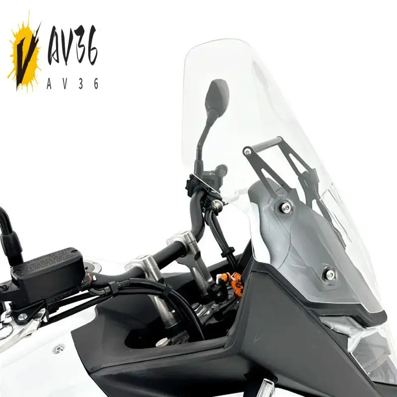 

AV36-1 Piece Motorcycle Windshield Stand Holder Mobile Black Metal For Honda XL750 Transalp 2023 2024 XL 750