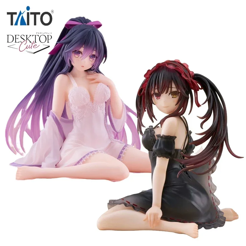 

In Stock TAiTO Desktop Cute DATE ALIVE IV Tokisaki Kurumi Yatogami Tohka ~Pajamas Ver.~ PVC 13CM Anime Action Figures Model Toy