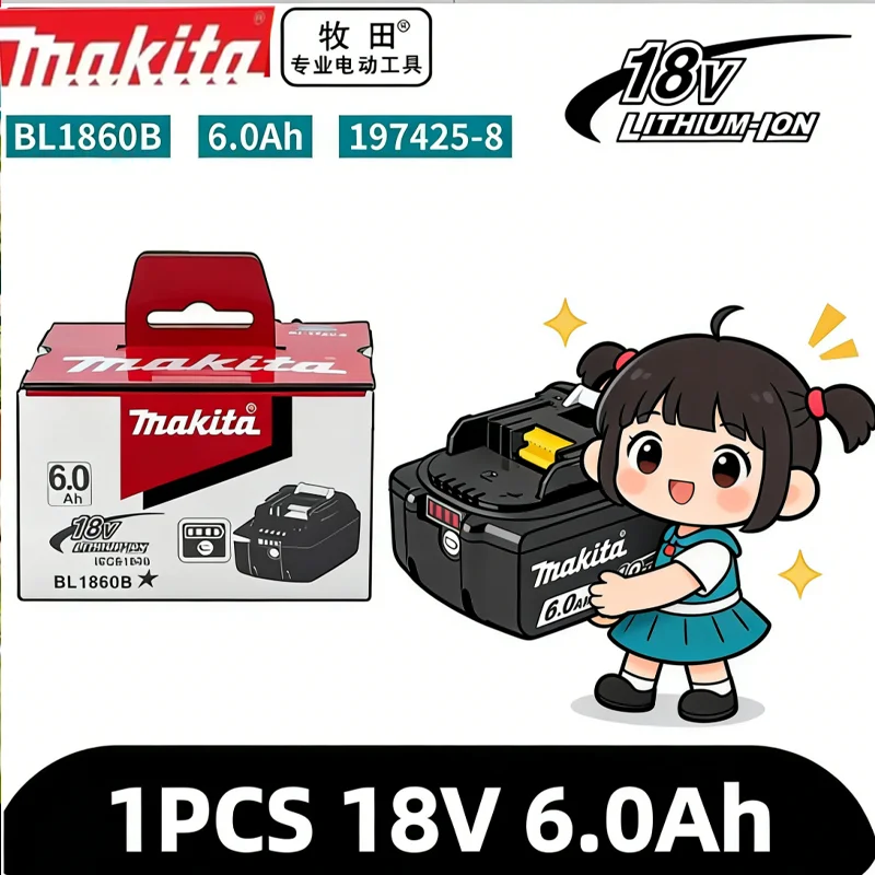 

Original Makita 18v Battery Bl1850b BL1850 Bl1860 Bl1860 Bl1830 Bl1815 Bl1840 LXT400 6.0Ah for Makita 18V power tool Battery