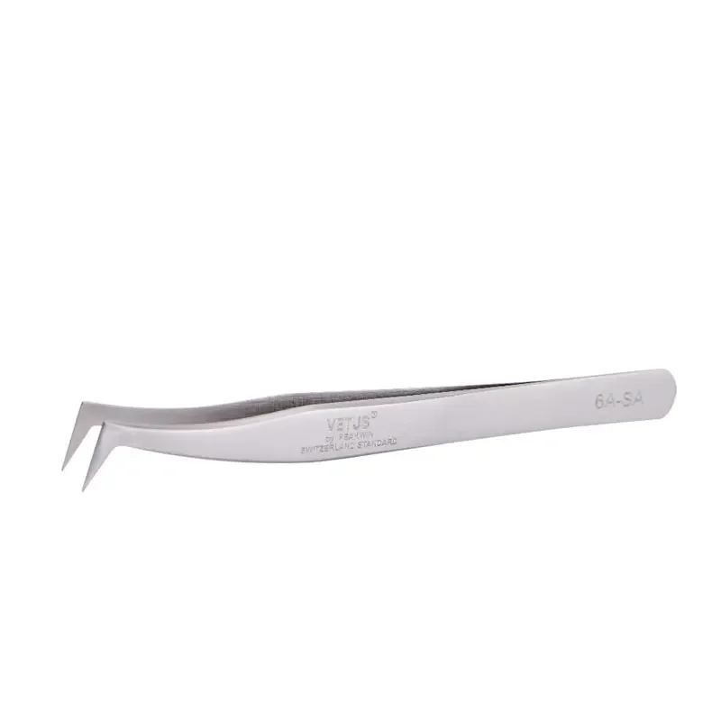 Pincettes à cils antistatiques en acier inoxydable, Volume 3D/6D, Extension de cils, meilleure qualité, 6A-SA