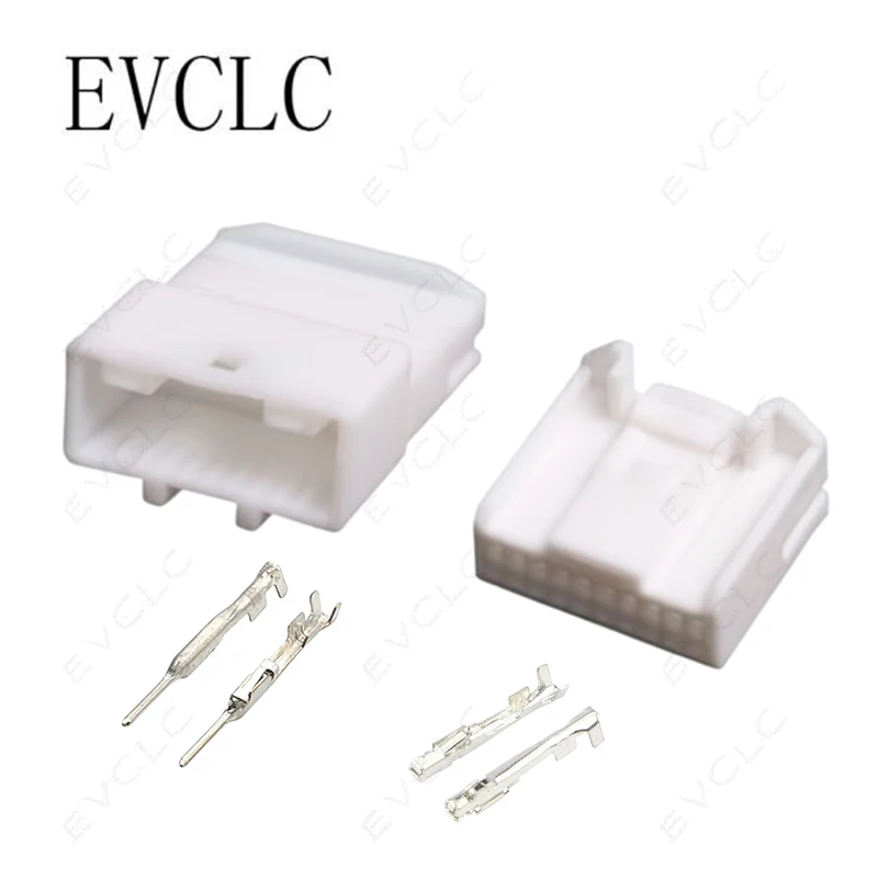 1 Set 20-Pin 2.2mm Pitch Wiring Harness Connector 1473808-1/1473807-1 for Nissan Toyota CD Player & Audio Amplifier Plug