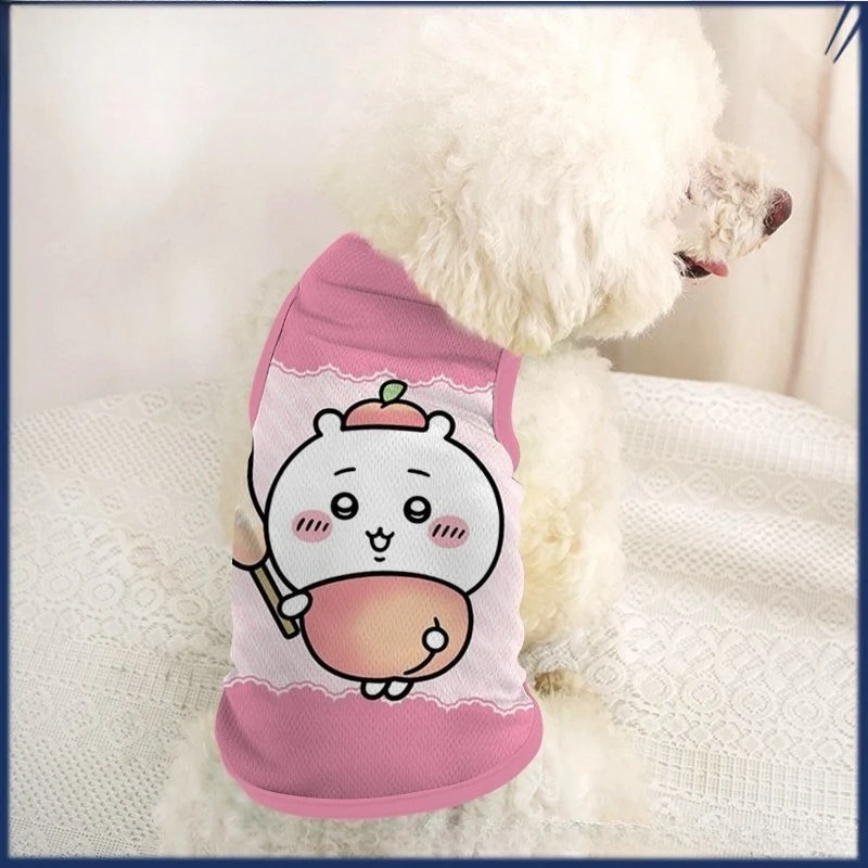 

Anime Chiikawa Usagi Fruit Pattern Pet Vest Clothes for Dogs Cats Anti-Hair Loss Adjustable Soft Breathable Cute Kawaii Gift2026