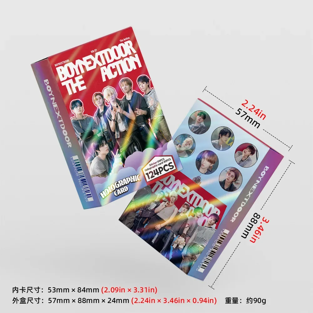 92/124 Pz/set Kpop Idol BOYNEXTDOOR Nuovo Album HD Printd Laser Lomo Carte SUNGHO WOONHAK LEEHAN Cartoline Fotografiche Adesivo Ventole Regali @