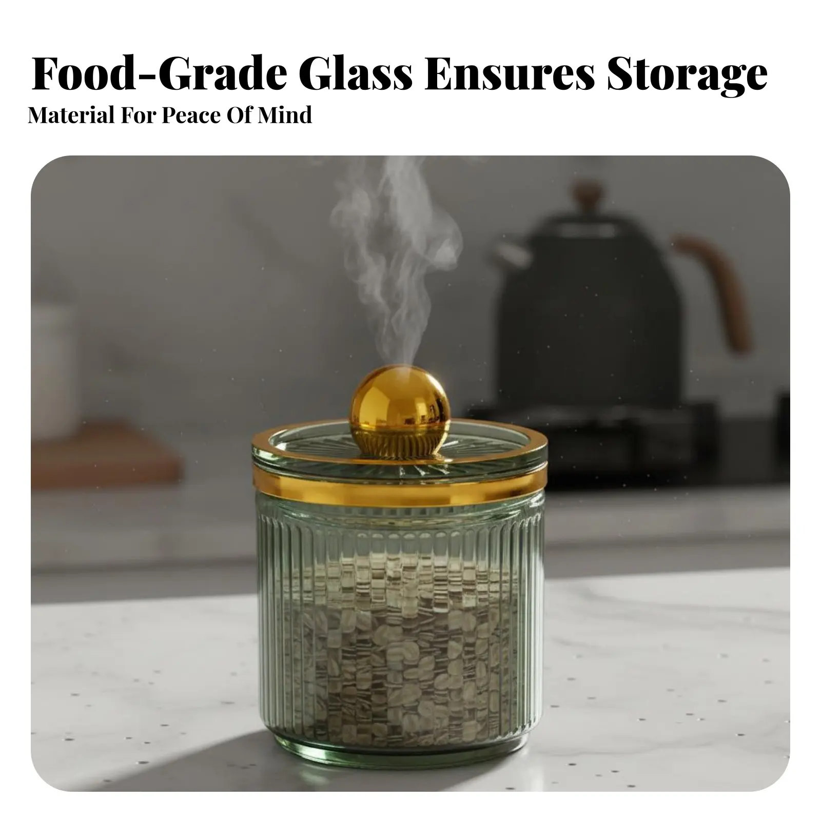 

Sealed Food Jar Moisture-Resistant Airtight Food Canister Decorative Storage Canister Elegant Luxury Design Decorative Storage