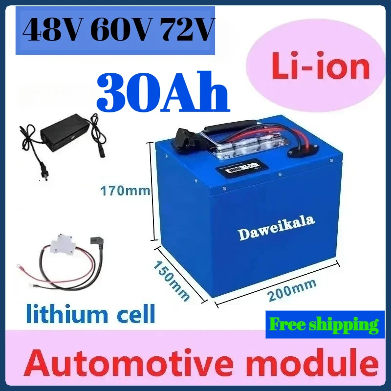 

Daweikala,New electric vehicle lithium battery 72v48v60v super capacity 30Ah lithium battery electric motorcycle tricycle