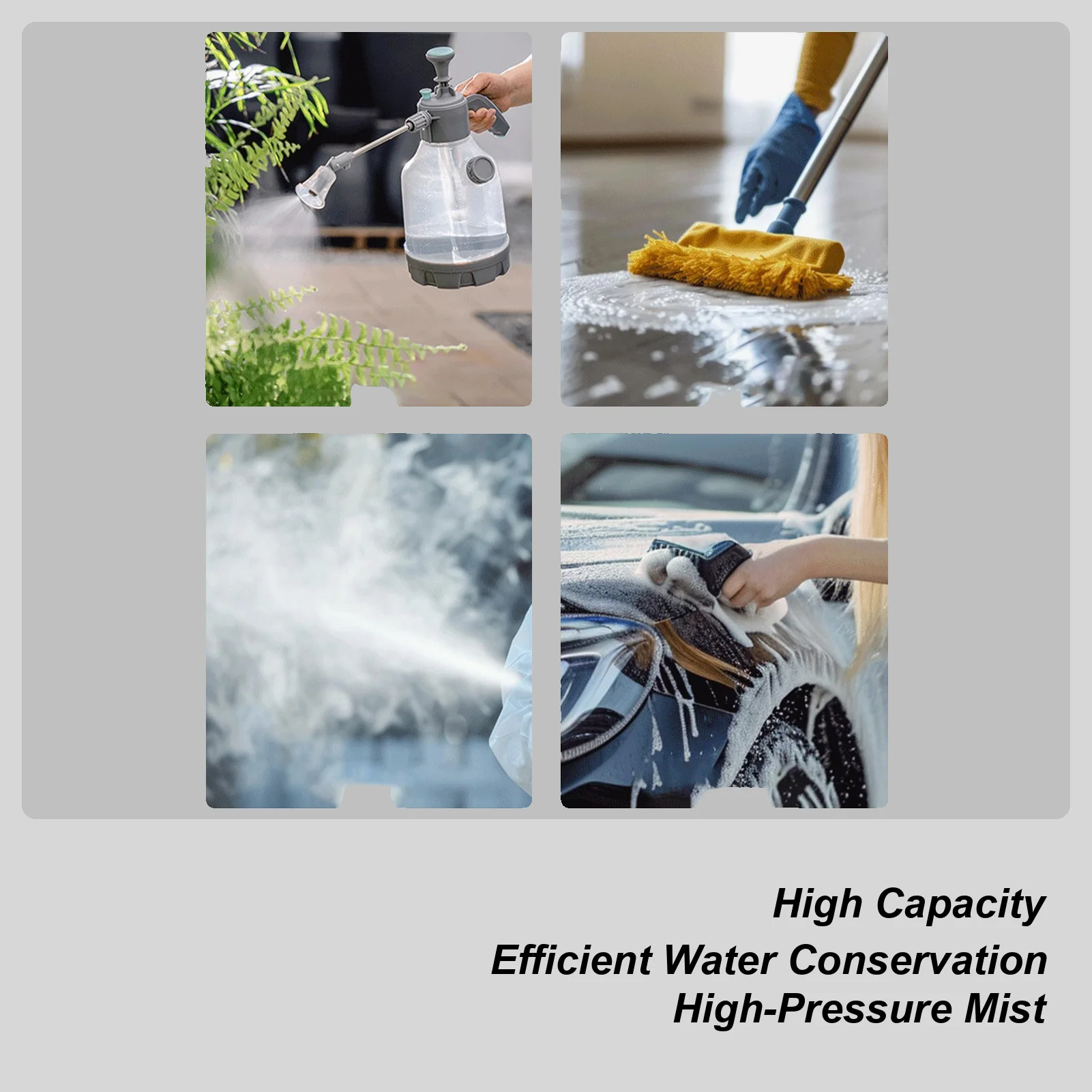 

Hand Pump Sprayer 3L Water Spray Bottle Garden Sprayer Non-Slip Handle Tank With Extended Rod Water Hose Nozzle Bottle Watering