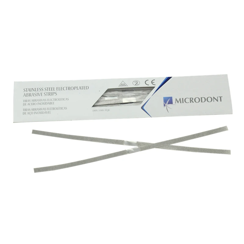 12pcs/Pack Dental Metal Polishing Stick Strip Diamond Sanding Surface with Single/Double Faces of Polishing Teeth Whitening