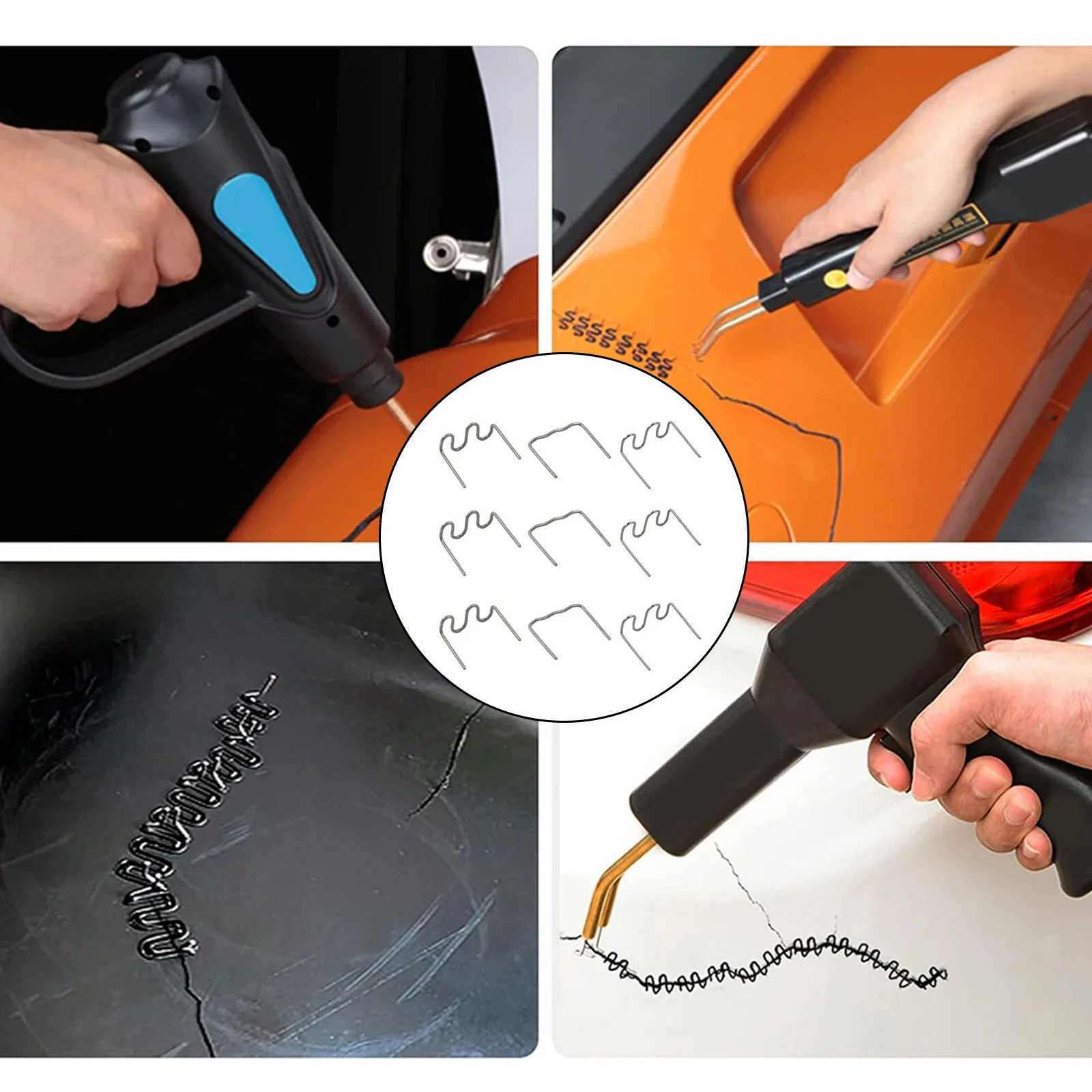 As Shown Plastic Welder Repair Kit Multi Shape Staples For Welding Tasks Repair Kit Nylon PVC ABS Repair 0.8mm Wave Staples