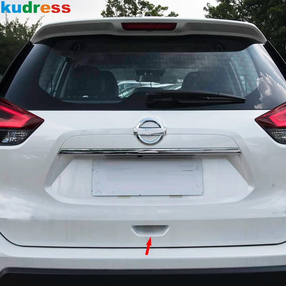 Rear Trunk Door Handle Bowl Cover Trim For Nissan X-trail Rogue T33 2021 2022 2023 2024 Carbon Fiber Car Exterior Accessories