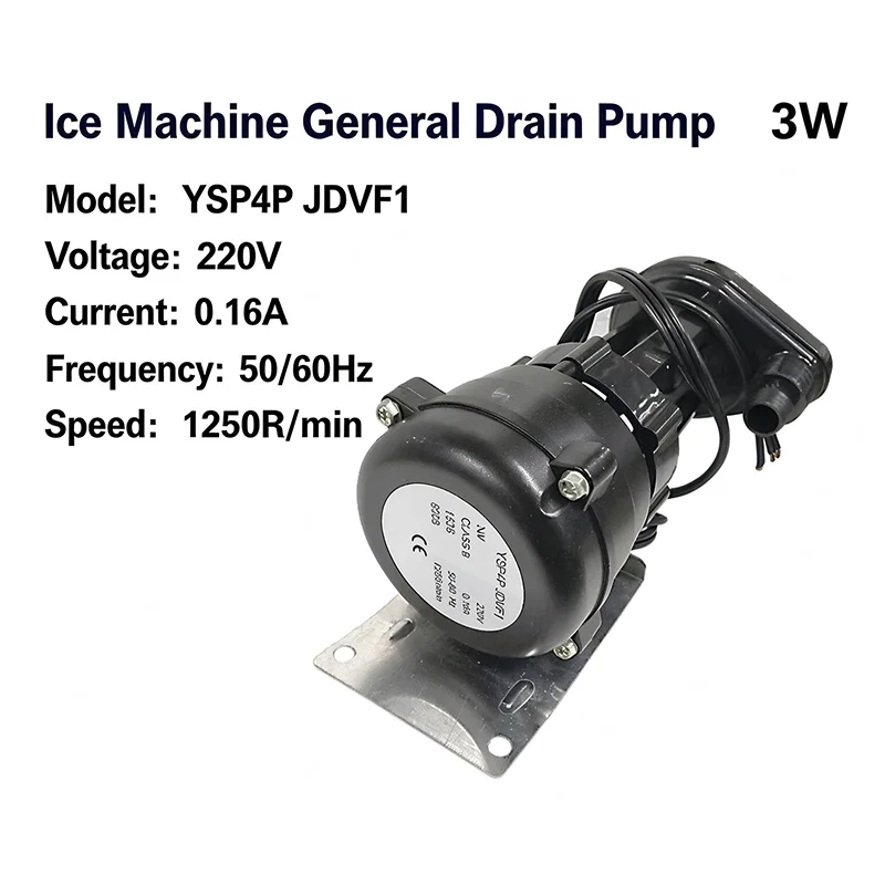 YSP4P JDVF1 3W Ice Machine Drain Pump Pure Copper Coil Circulation Water Pump Universal Extraction Pump for Ice Maker