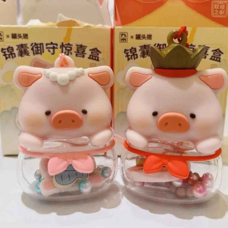 

Lulu The Piggy Omamori Series слепая коробка брелок счастливый кулон Kawaii мультфильм поросенок загадочная коробка подарок-сюрприз настольный декор кукла