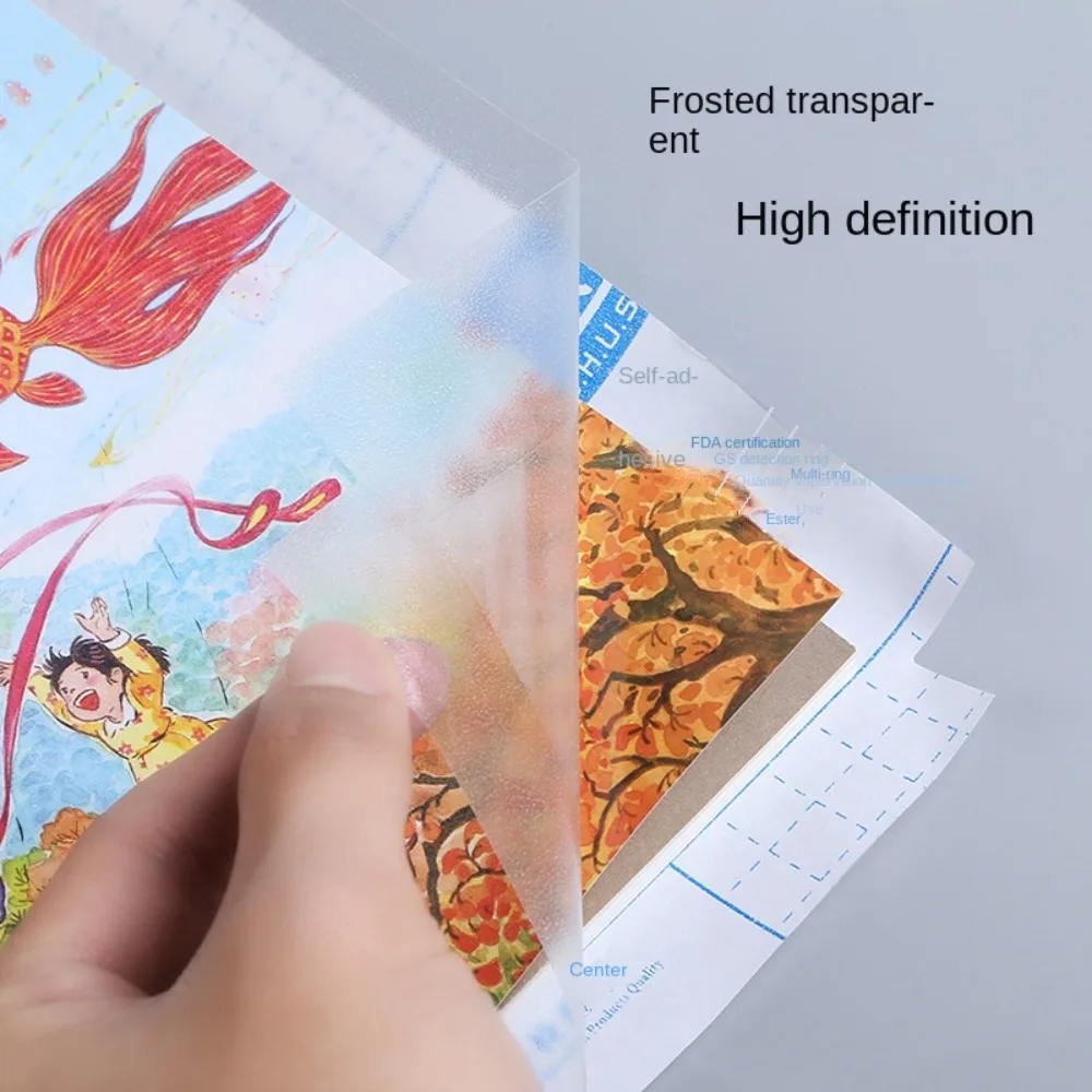 10 fogli A4 trasparente per libri, autoadesiva, impermeabile, protettiva per libri, trasparente, resistente allo sporco