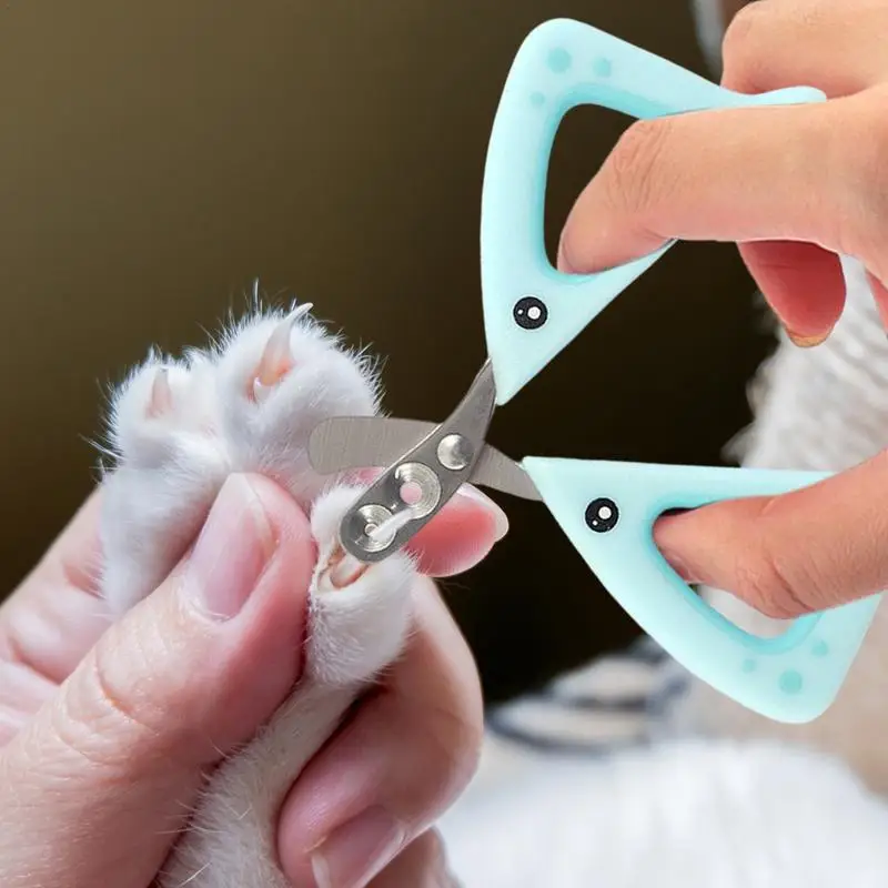 Cortaúñas para gatos, cortaúñas para mascotas, cortaúñas para animales pequeños, afilado y seguro, acero inoxidable, corte Circular, diseño de agujero, herramienta de aseo para mascotas