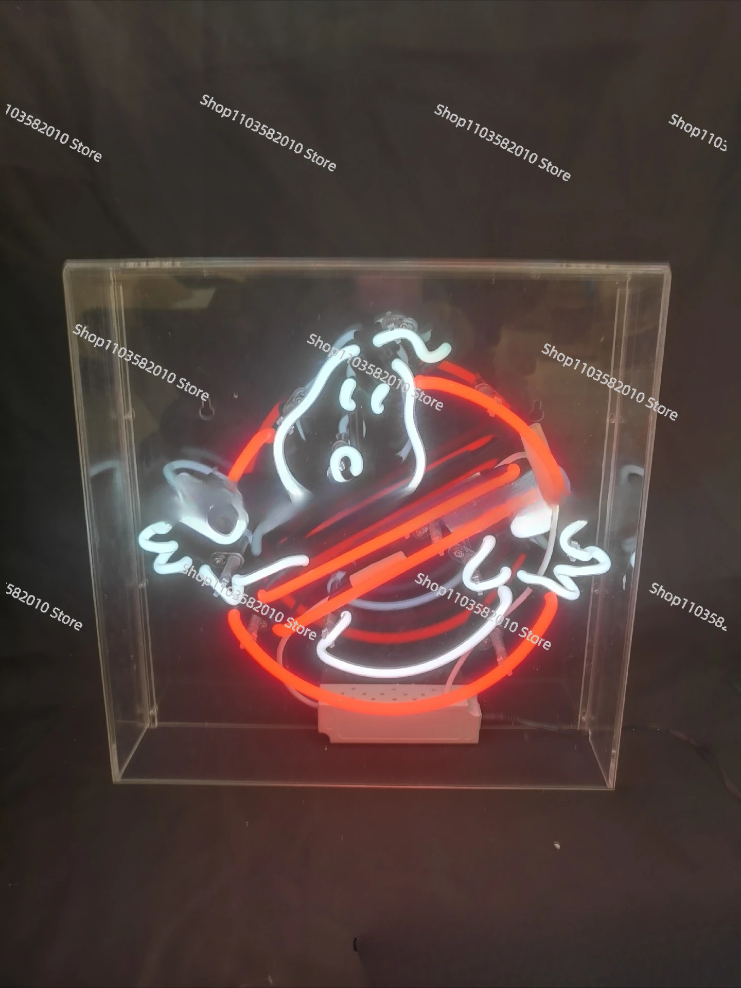 Neon box No somking sign, acrylic box Neon, neon no smoking sign view 3