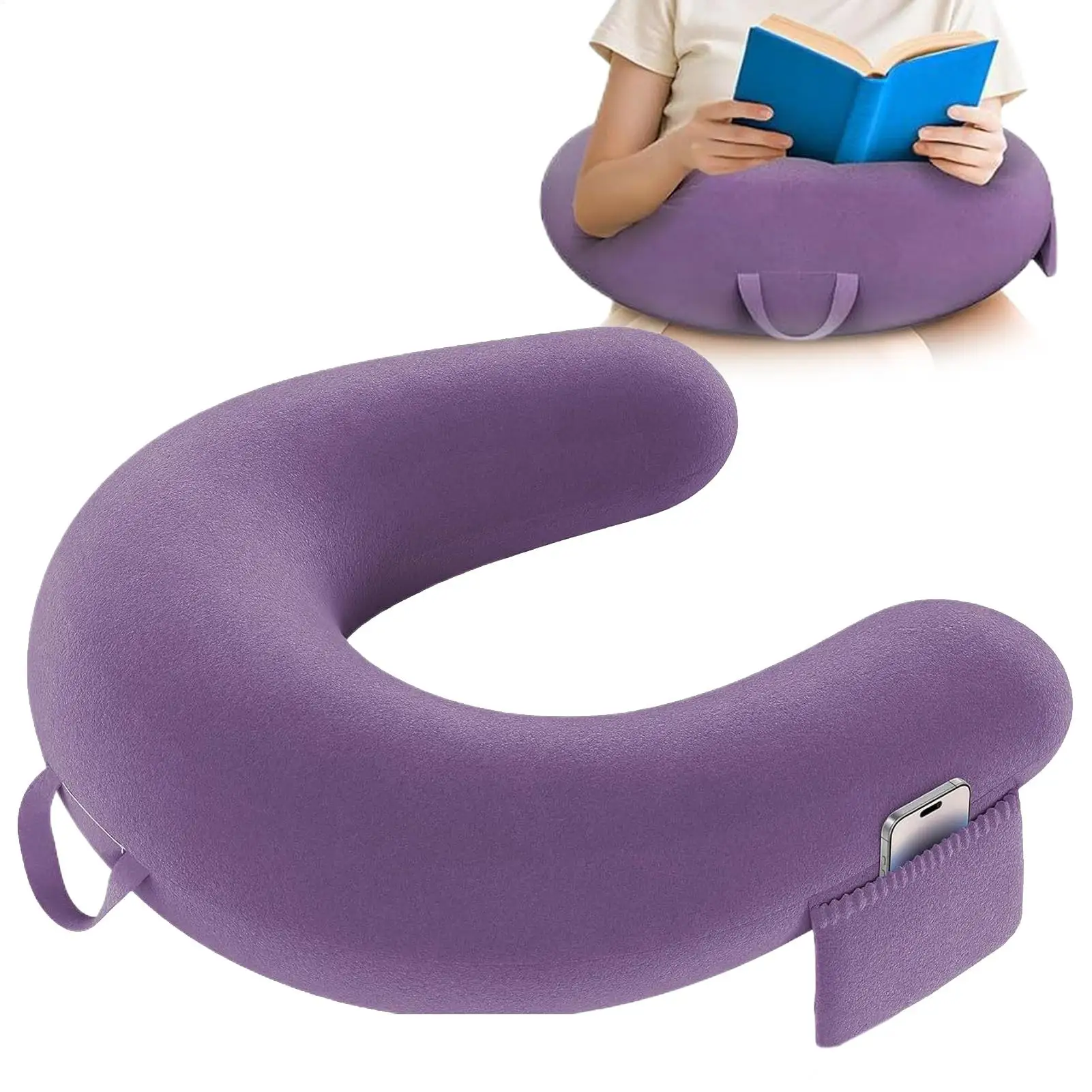 

Gaming and Reading Pillow Office Cushion for Sitting Eating Pillow with Armrest Knee Support Large and Ergonomic Desk Pillow