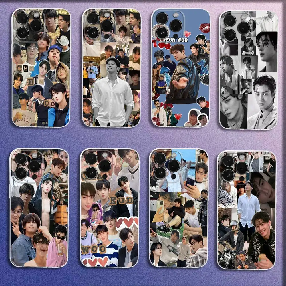

Singer C-Cha Eun Woo Phone Case For iPhone 16,15,14,13,12,11 Plus,Pro,Max,XR,XS,Plus,E,Mini Transparent Cover