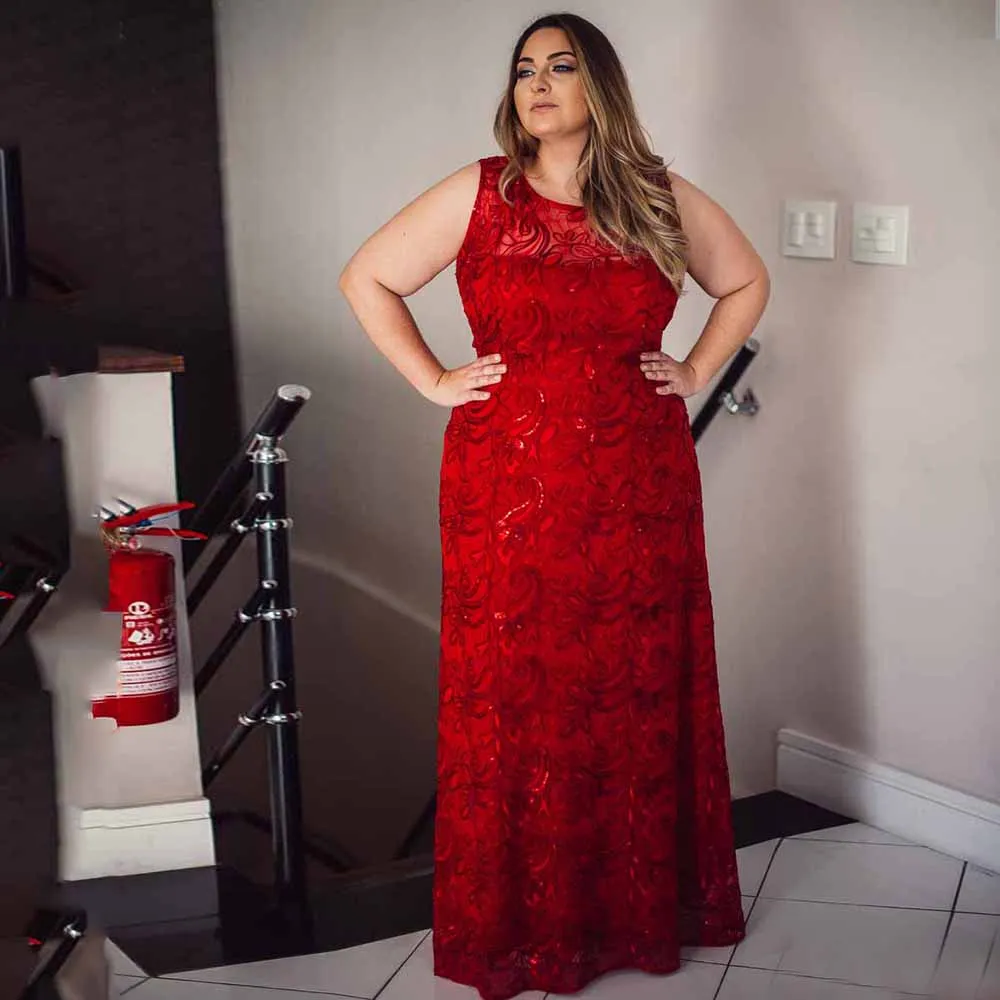 

Floor Length Straight Applique Bride Mother Beautiful Dress Long Draped Lace Red Dresses 2022 Vestidos De Boda Invitada