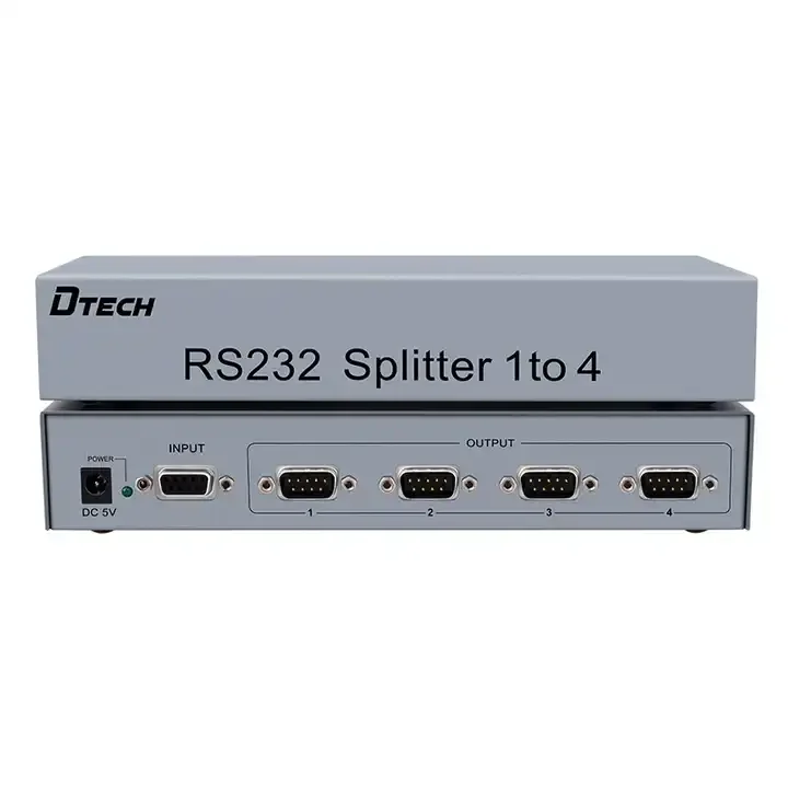 

DTECH DC 5 В 1 А Выход RS232 4-портовый разветвитель RS232 несколько портов для компьютерных устройств