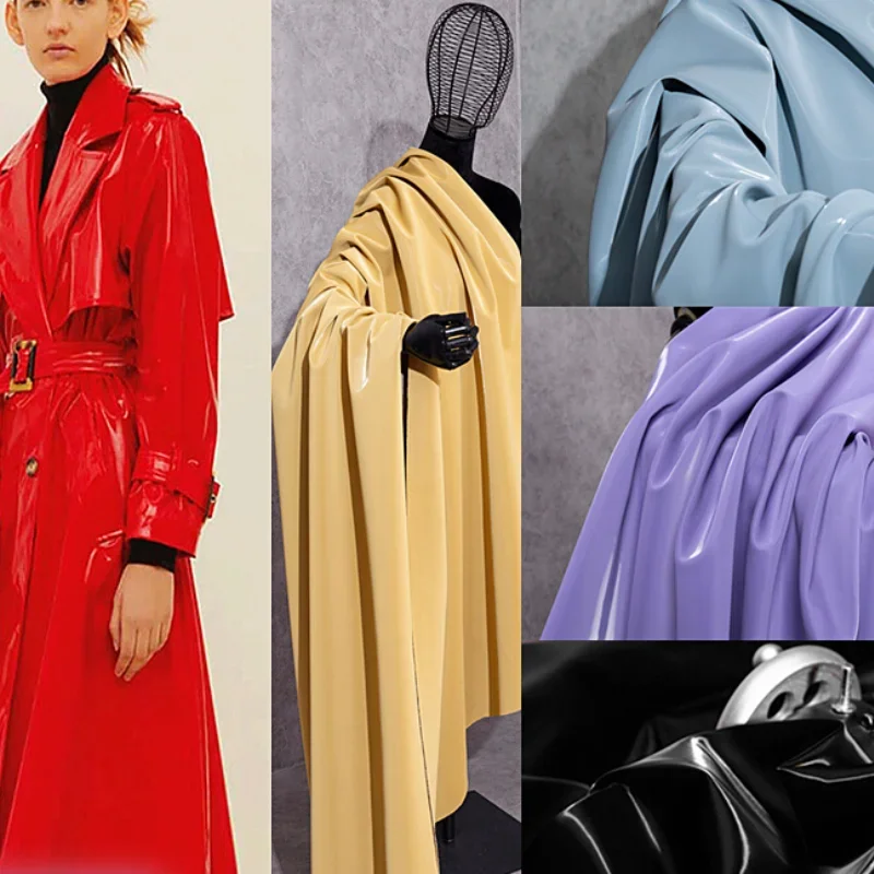 

Ткань из искусственной кожи, мягкая кожа, утолщенная глянцевая зеркальная искусственная кожа, оптовая продажа, ткань для шитья, материал «сделай сам»