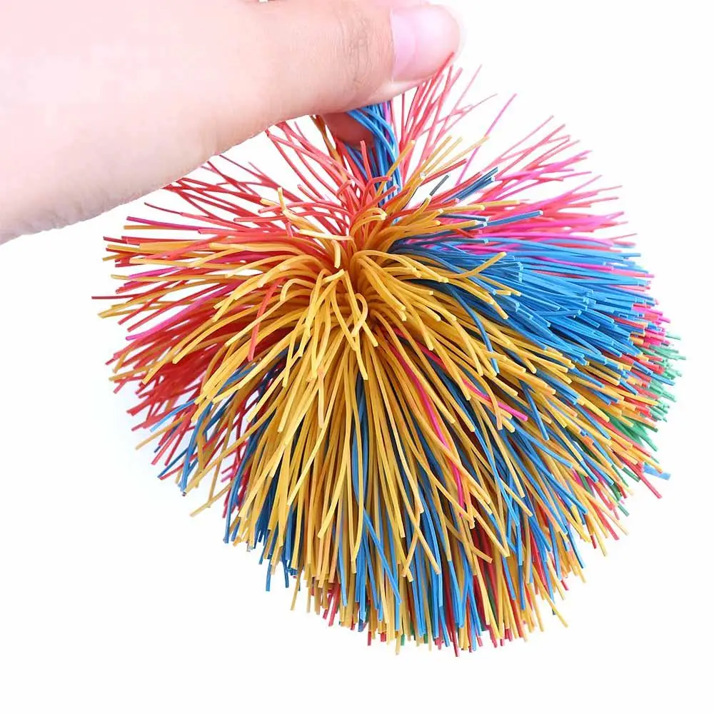 6 cm/9 cm Regenbogen-Ball, Spielzeugbälle, bunte, federnde Stressbälle, dehnbarer Baby-Ball, Regenbogen-Zappel-Sensorball, affehnige Bälle