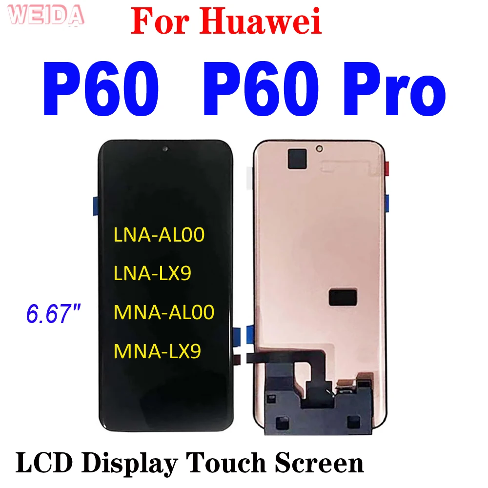 

6.67" For Huawei P60 LNA-AL00 LNA-LX9 LCD Display Touch Screen Digitizer Assembly For Huawei P60 Pro MNA-AL00 MNA-LX9 LCD