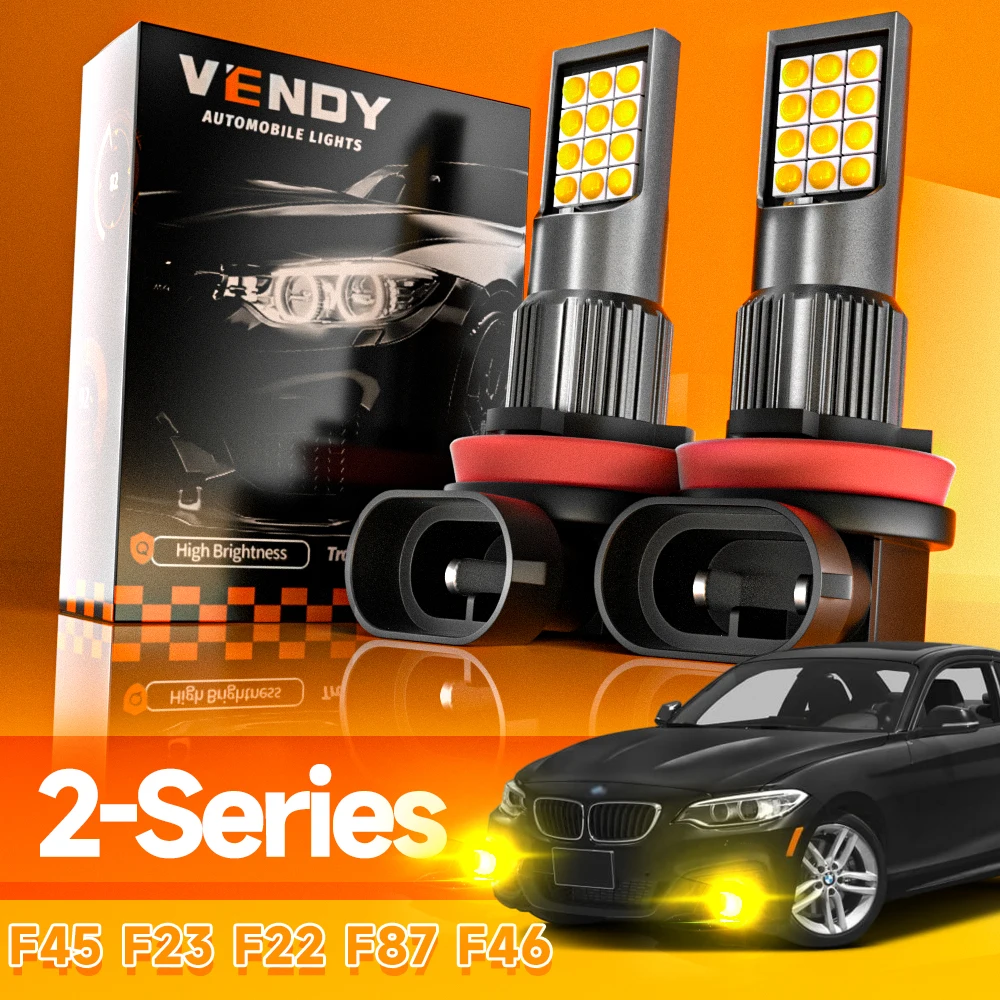 

2pcs For BMW 2 Series F45 F23 F22 F87 F46 2012-2018 LED Fog Light 2013 2014 2015 2016 2017+ Canbus Accessories