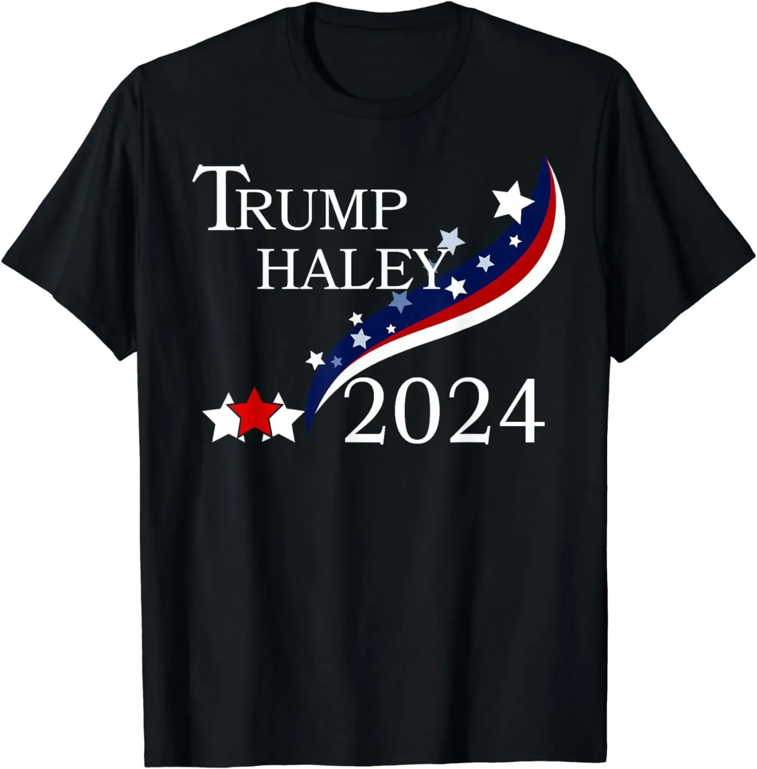 Donald Trump Nikki Haley 2024 Presidential Election Politics T-Shirt Women Clothing Custom Printed Streetwear Graphic T Shirts