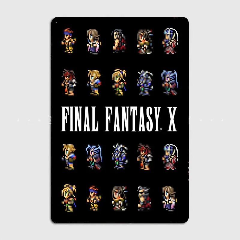 Final Fantasy X Pixel Art  farmhouse decor  home decor  wall decor  room decoration Cartoon board Landscape drawing board